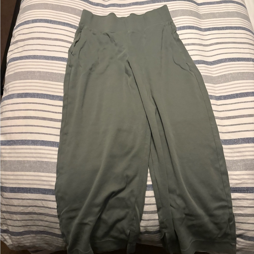 Pact Women's Wide Leg Pants in Sage Green